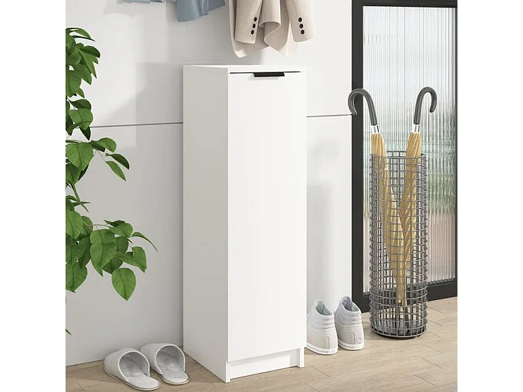Armoire à chaussures Blanc 30x35x100 Bois d'ingénierie