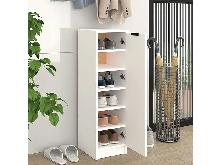 Armoire à chaussures Blanc 30x35x100 Bois d'ingénierie