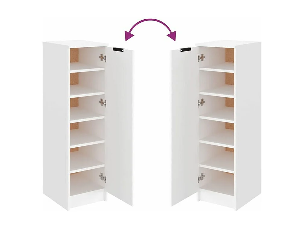 Armoire à chaussures Blanc 30x35x100 Bois d'ingénierie