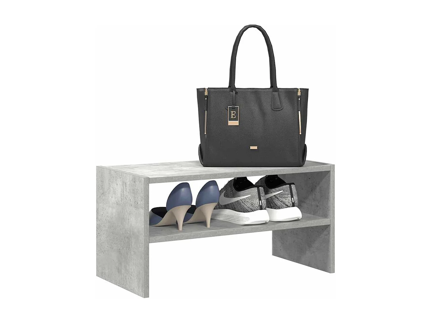 Étagère à chaussures 2 niveaux empilable – Solution Flexible et élégante pour le rangement-Couleur Chêne clair