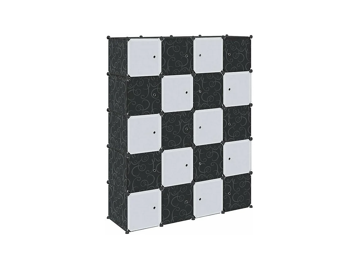 Cubes de rangement 20 pcs avec tiges de suspension PP