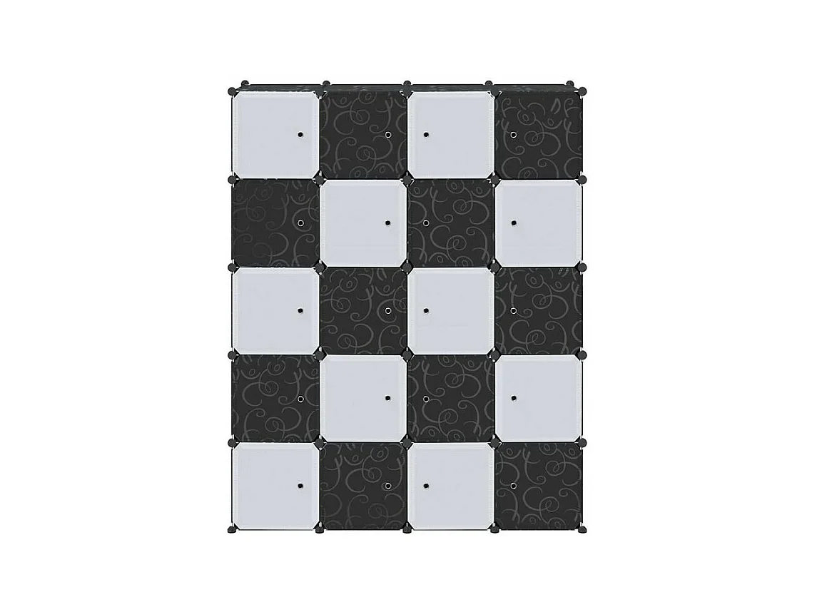 Cubes de rangement 20 pcs avec tiges de suspension PP