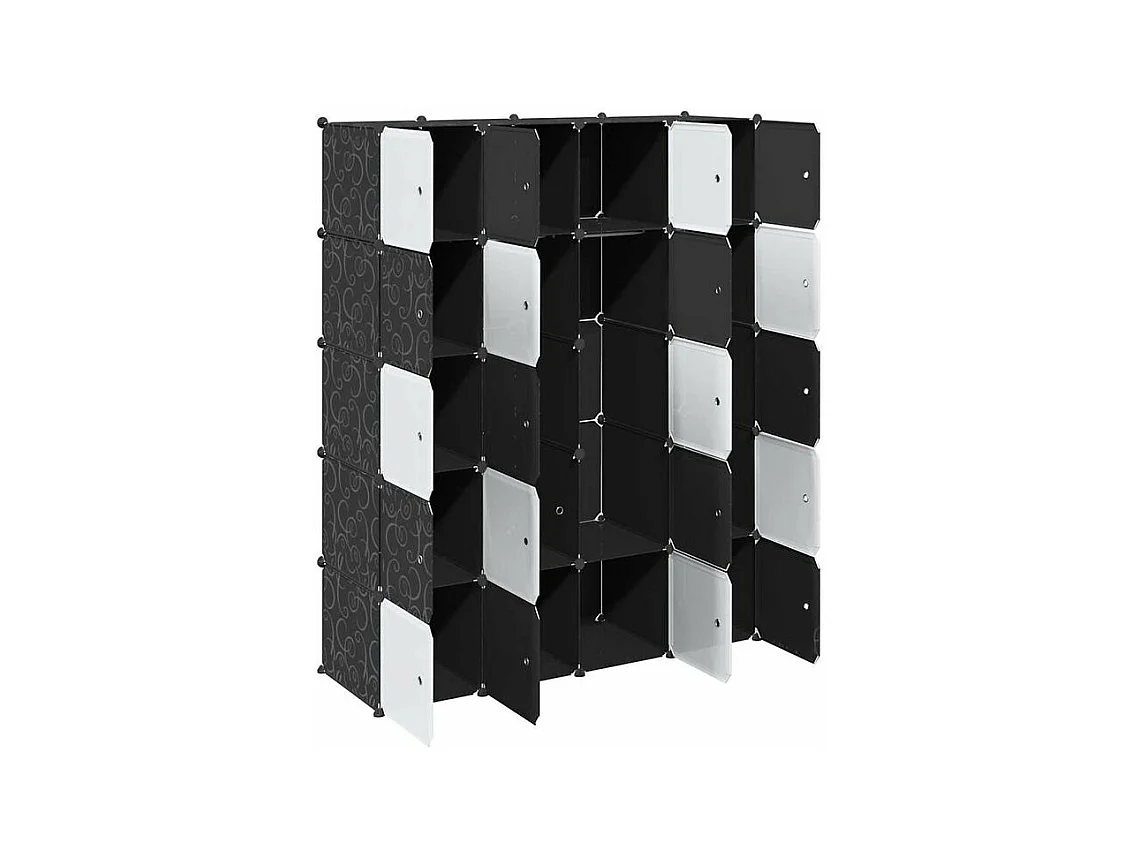 Cubes de rangement 20 pcs avec tiges de suspension PP