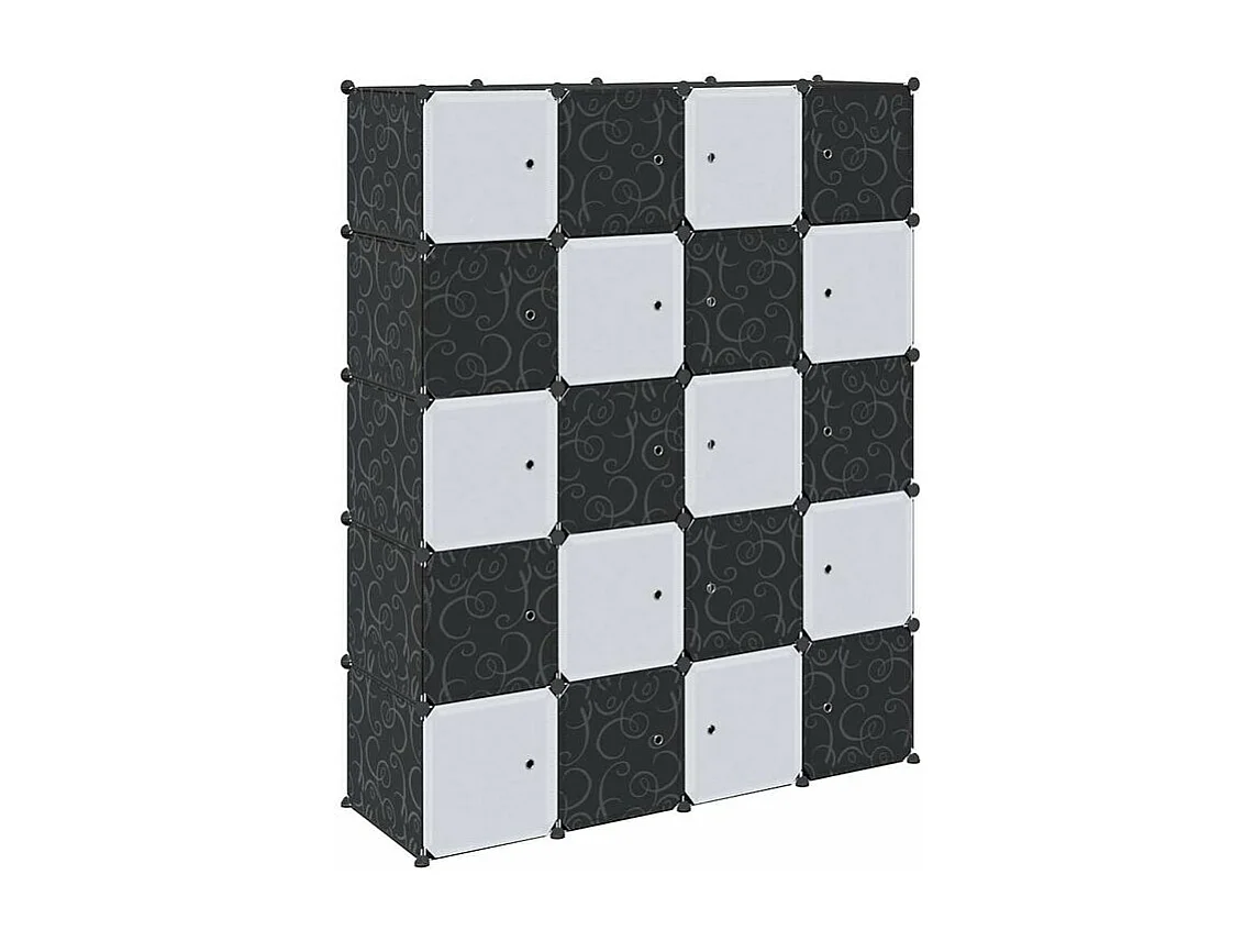 Cubes de rangement 20 pcs avec tiges de suspension PP