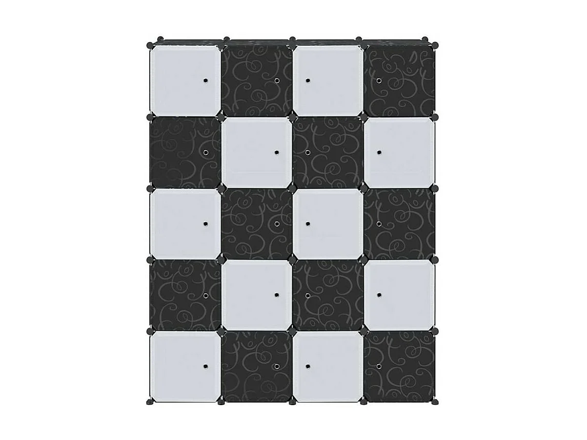 Cubes de rangement 20 pcs avec tiges de suspension PP