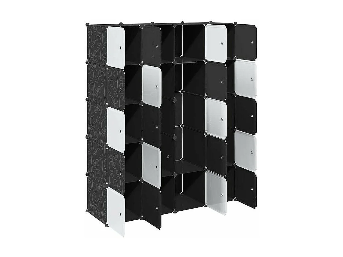Cubes de rangement 20 pcs avec tiges de suspension PP