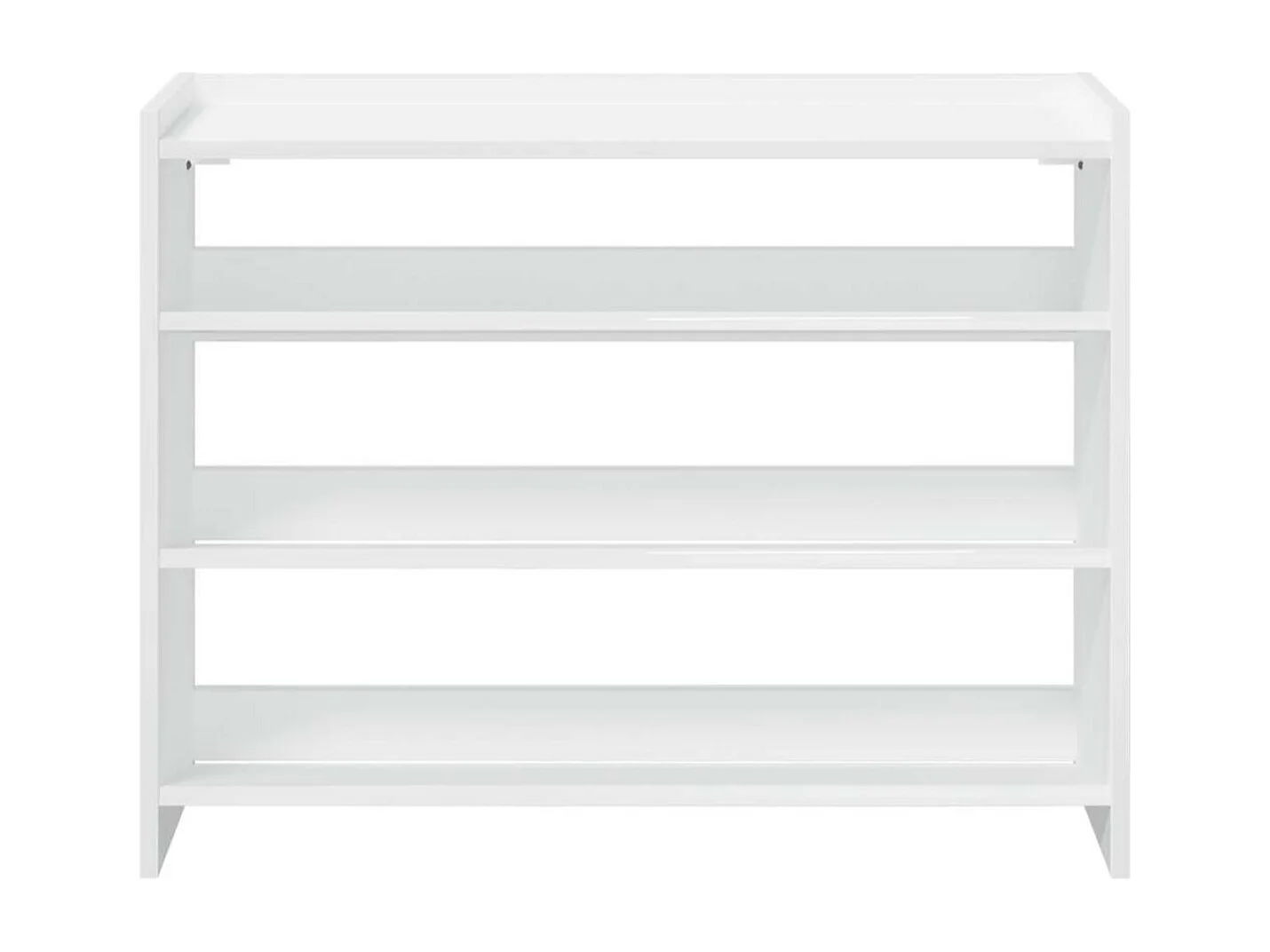 Étagère à chaussures en bois Manda L 80 x H 62cm - Rangement 3 niveaux-Couleur Gris béton