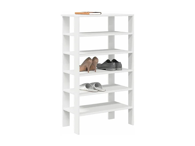 Étagère à chaussures blanc 61x32x105 bois d'ingénierie