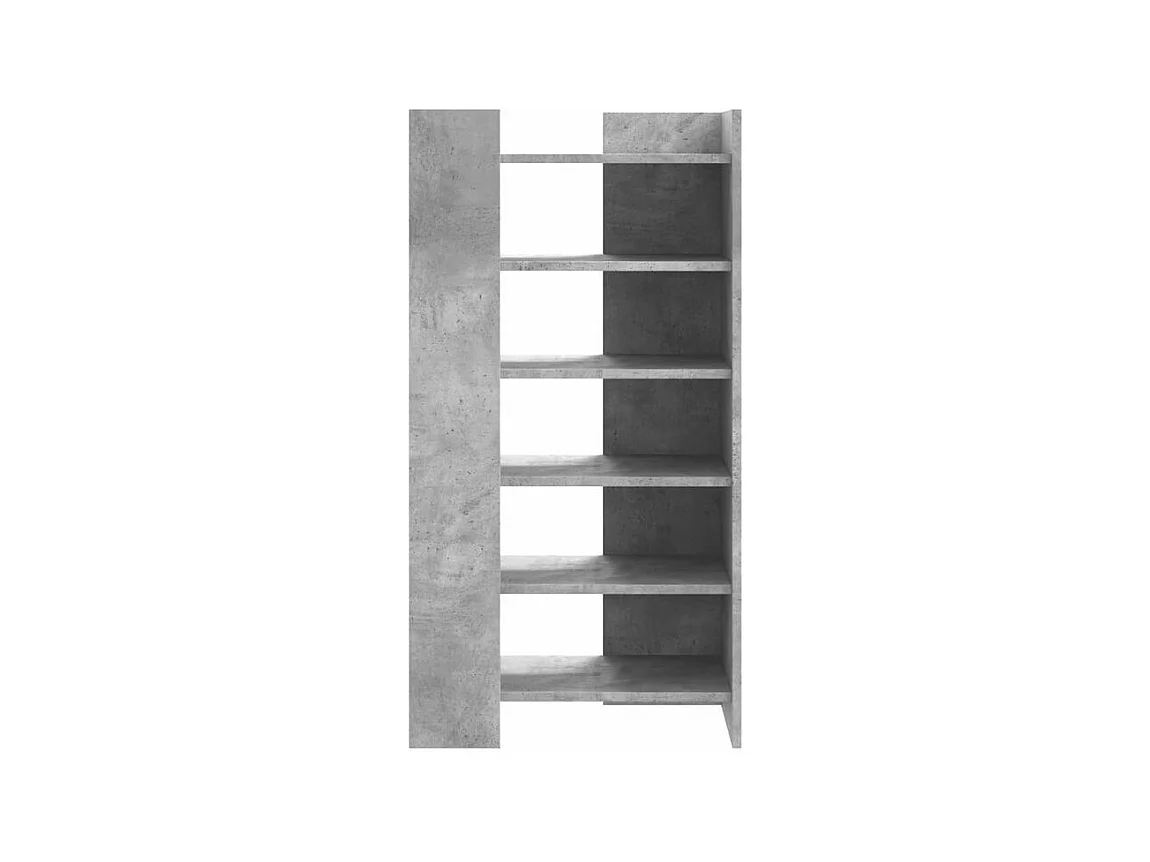 Armoire à chaussures gris béton 52x37,5x100 bois d'ingénierie