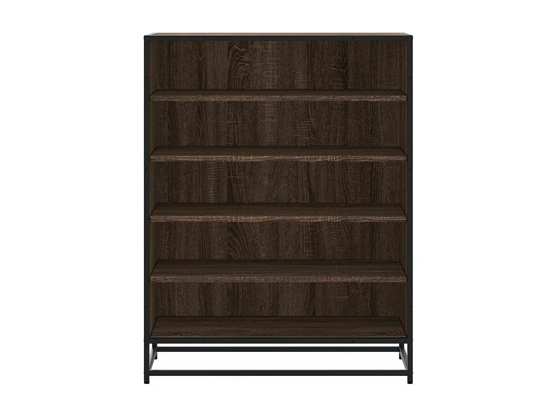 Meuble à chaussures chêne marron bois d'ingénierie et métal