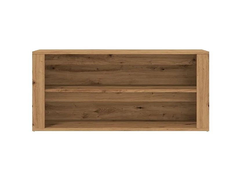 Banc à chaussures chêne artisanal 100x35x45 bois d'ingénierie