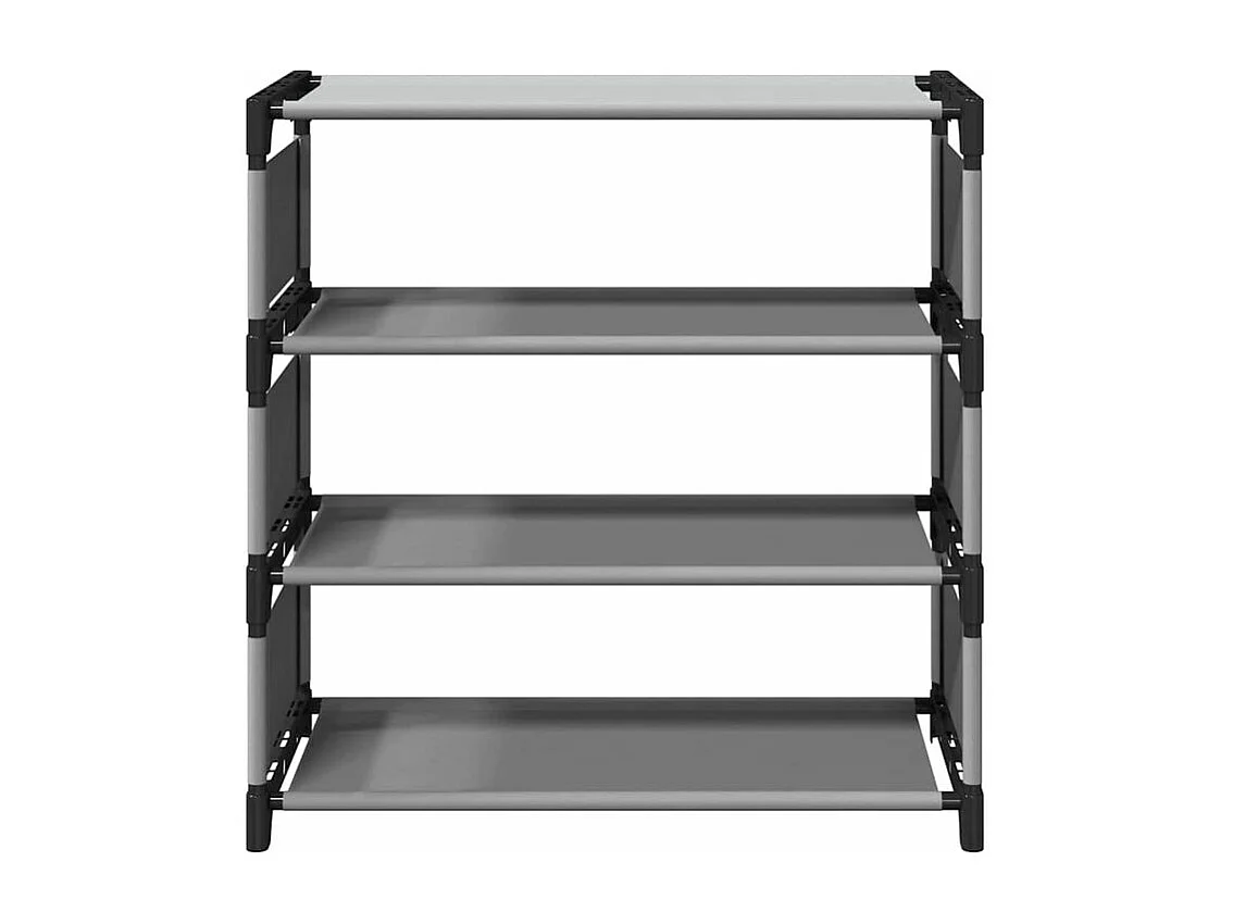 Étagère à chaussures 4 niveaux gris 54x28x55 tissu non-tissé