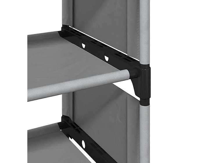 Étagère à chaussures 4 niveaux gris 54x28x55 tissu non-tissé