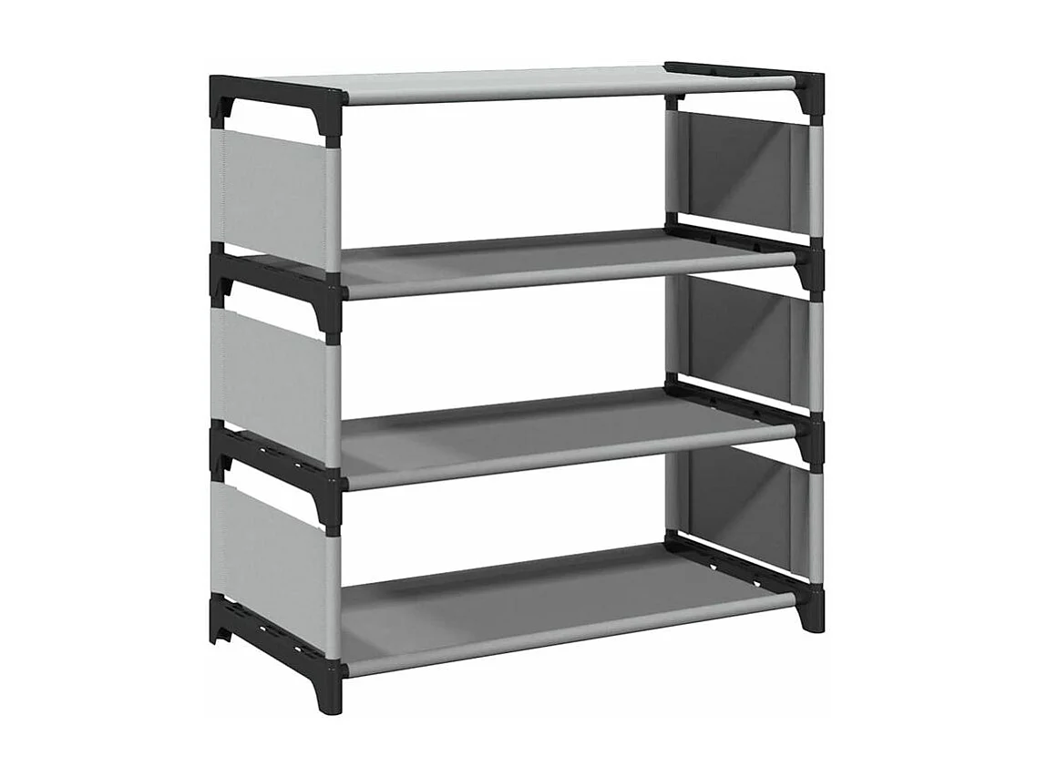 Étagère à chaussures 4 niveaux gris 54x28x55 tissu non-tissé