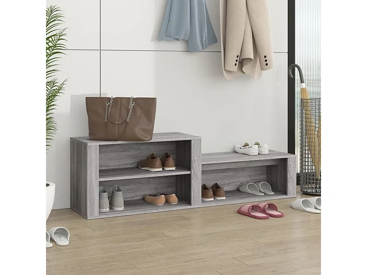 Armoire à chaussures Sonoma gris 150x35x45 Bois d'ingénierie
