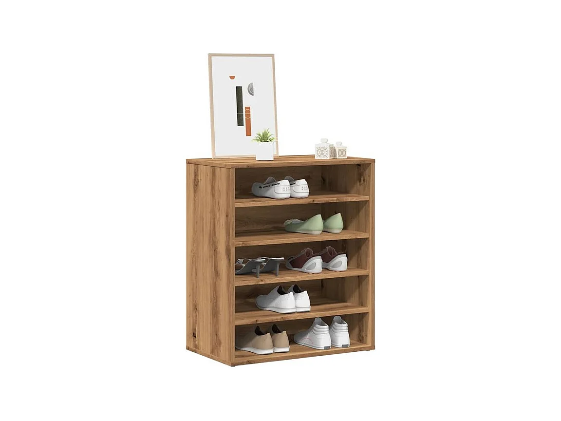 Armoire à chaussures chêne artisanal bois d'ingénierie