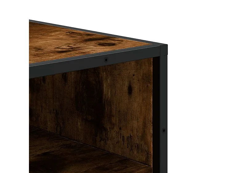 Étagère à chaussures chêne fumé 48x38x97,5 bois d'ingénierie