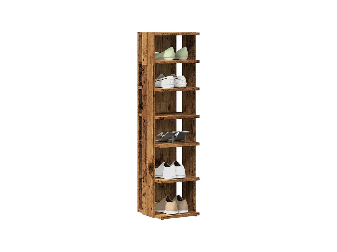 Armoires à chaussures 2 pcs vieux bois bois d'ingénierie