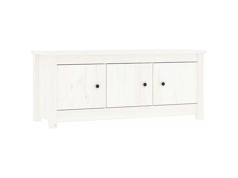 Armoire à chaussures en bois massif Klouda – Élégant et fonctionnel-Couleur Blanc-Largeur 110 cm