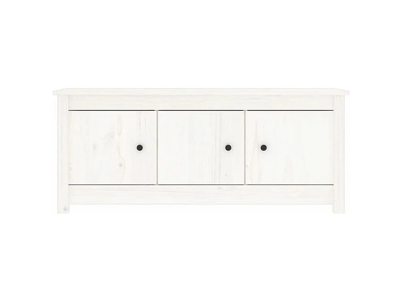 Armoire à chaussures en bois massif Klouda – Élégant et fonctionnel-Couleur Blanc-Largeur 110 cm