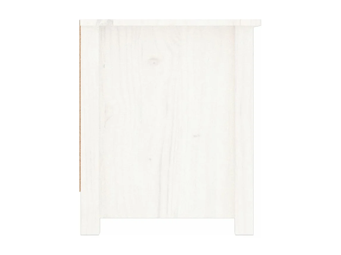 Armoire à chaussures en bois massif Klouda – Élégant et fonctionnel-Couleur Blanc-Largeur 110 cm