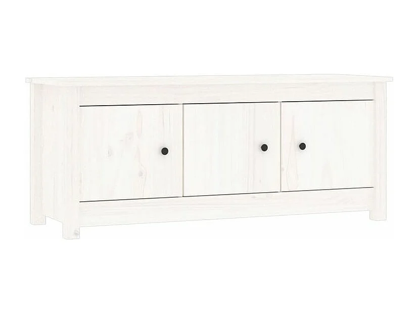 Armoire à chaussures en bois massif Klouda – Élégant et fonctionnel-Couleur Blanc-Largeur 110 cm