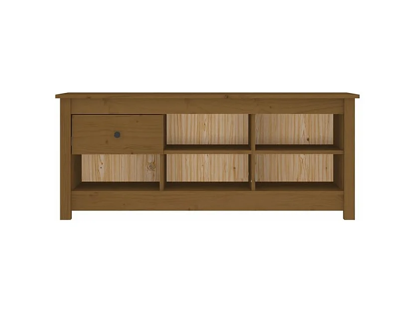 Armoire à chaussures Marron miel 110x38x45,5 Bois pin massif
