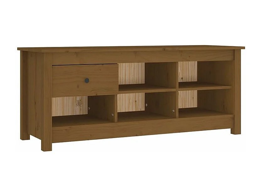 Armoire à chaussures Marron miel 110x38x45,5 Bois pin massif