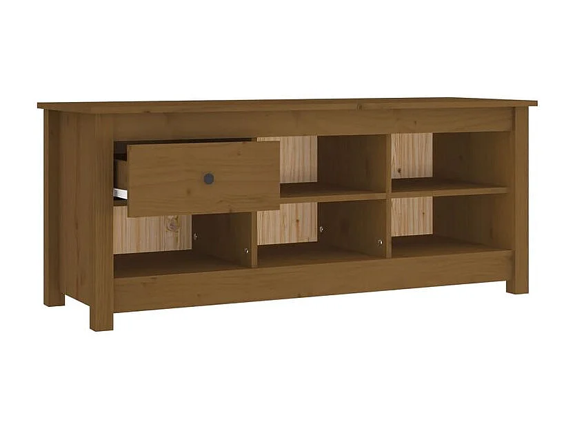 Armoire à chaussures Marron miel 110x38x45,5 Bois pin massif