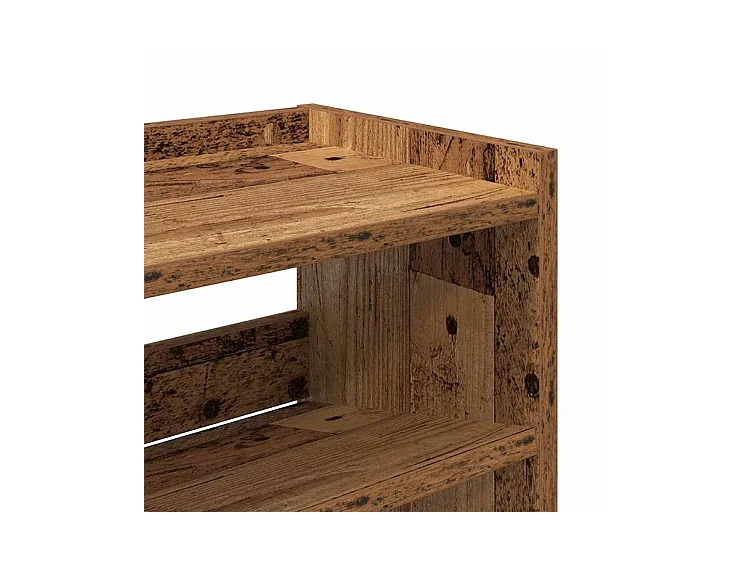 Étagère à chaussures vieux bois 80x25x100 bois d'ingénierie