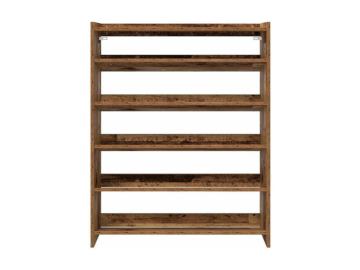 Étagère à chaussures vieux bois 80x25x100 bois d'ingénierie