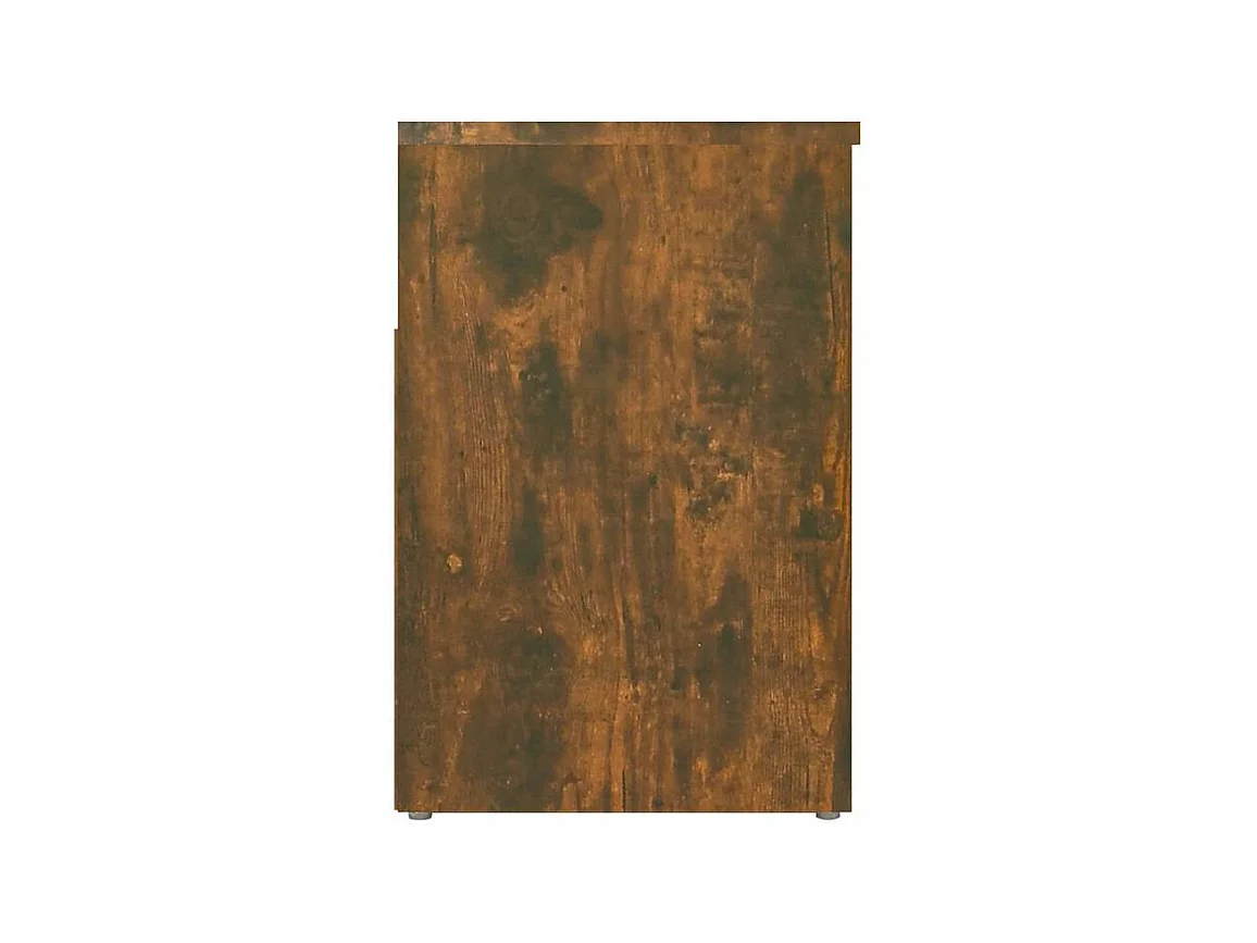 Banc à chaussures en bois Borka L 60 x H 45cm - Compact et Pratique-Couleur Marron fumé