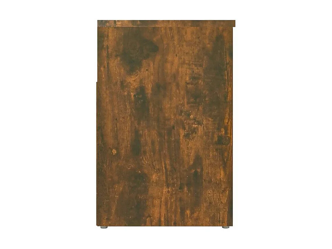 Banc à chaussures en bois Borka L 60 x H 45cm - Compact et Pratique-Couleur Marron fumé