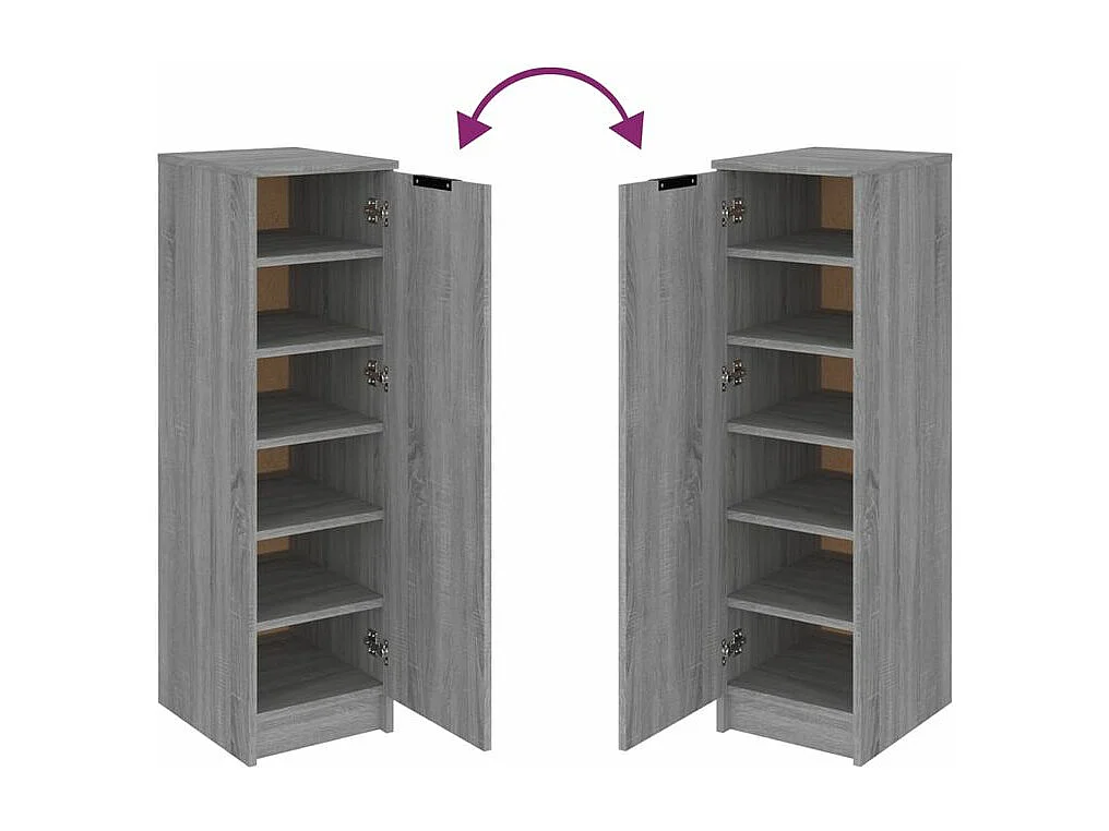 Meuble à chaussures Sonoma gris 30x35x100 Bois d'ingénierie