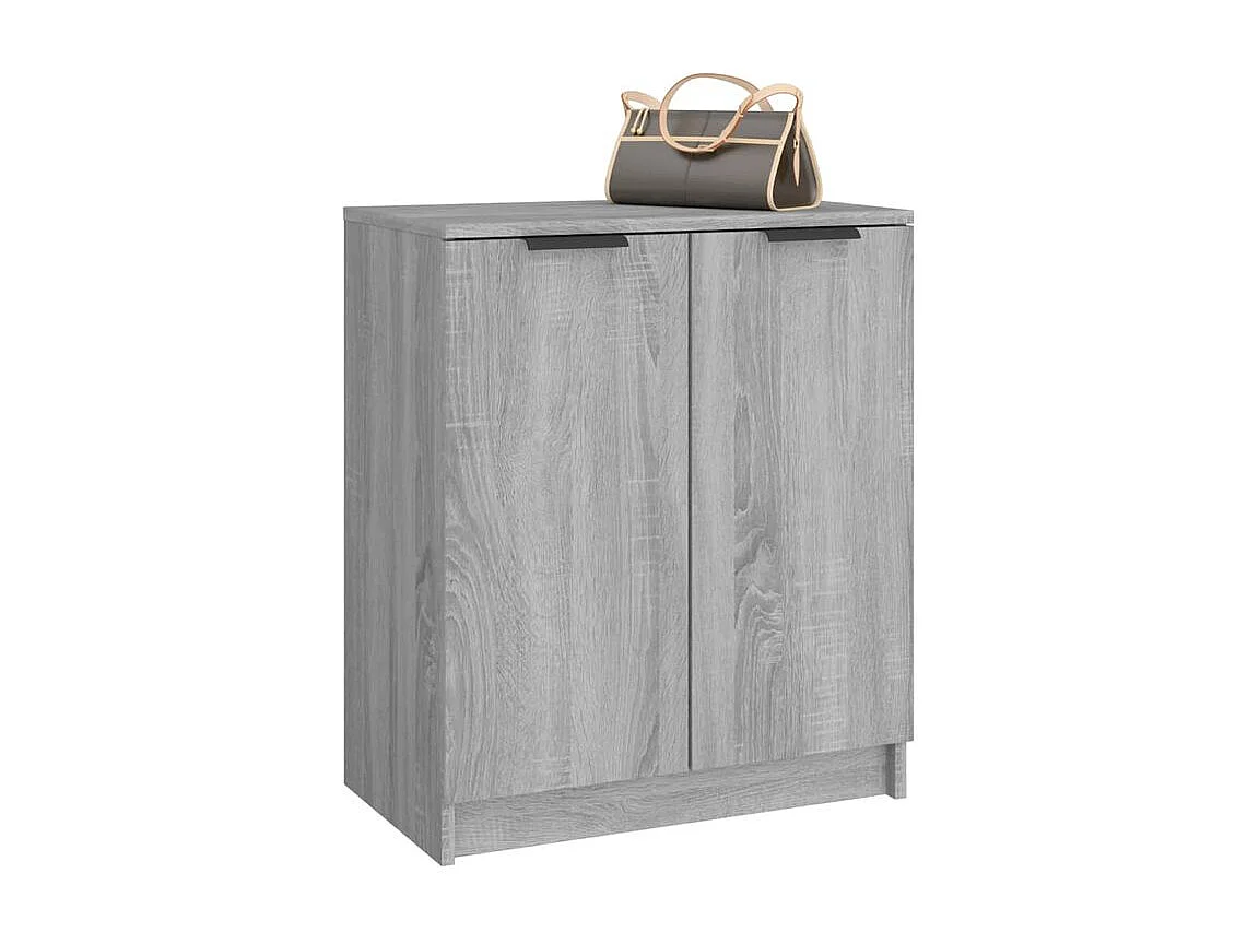 Meuble à chaussures Sonoma gris 59x35x70 Bois d'ingénierie