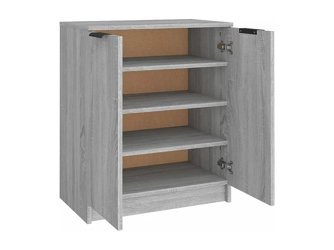 Meuble à chaussures Sonoma gris 59x35x70 Bois d'ingénierie