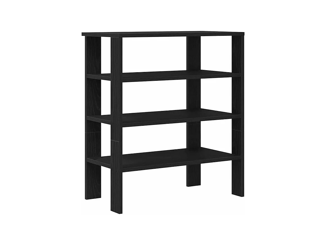 Étagère à chaussures noir 61x32x70 bois d'ingénierie