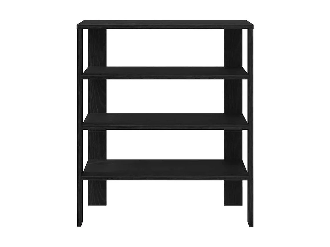 Étagère à chaussures noir 61x32x70 bois d'ingénierie