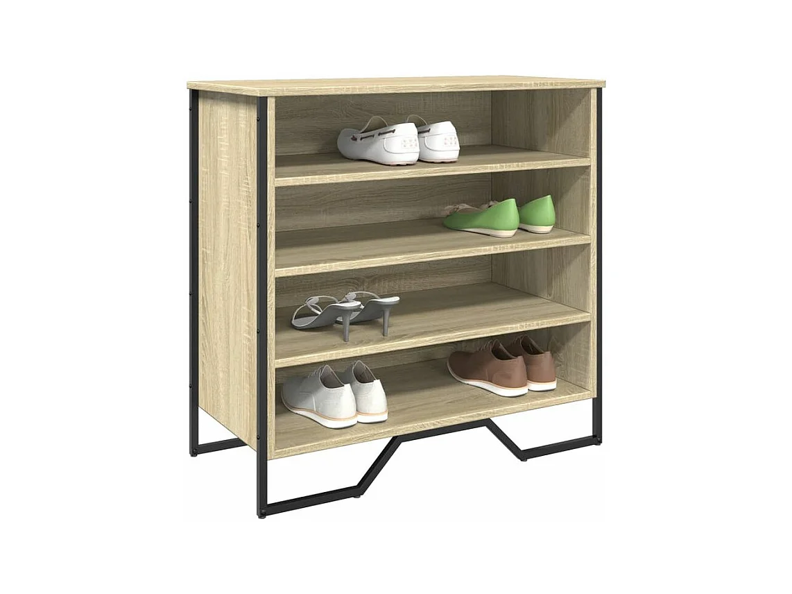 Armoire à chaussures chêne sonoma 80x38x78 bois d'ingénierie