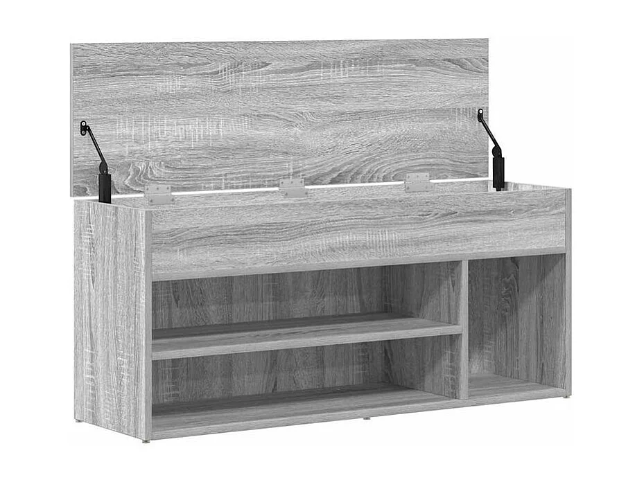 Banc à chaussures sonoma gris 102x30,5x45 bois d'ingénierie