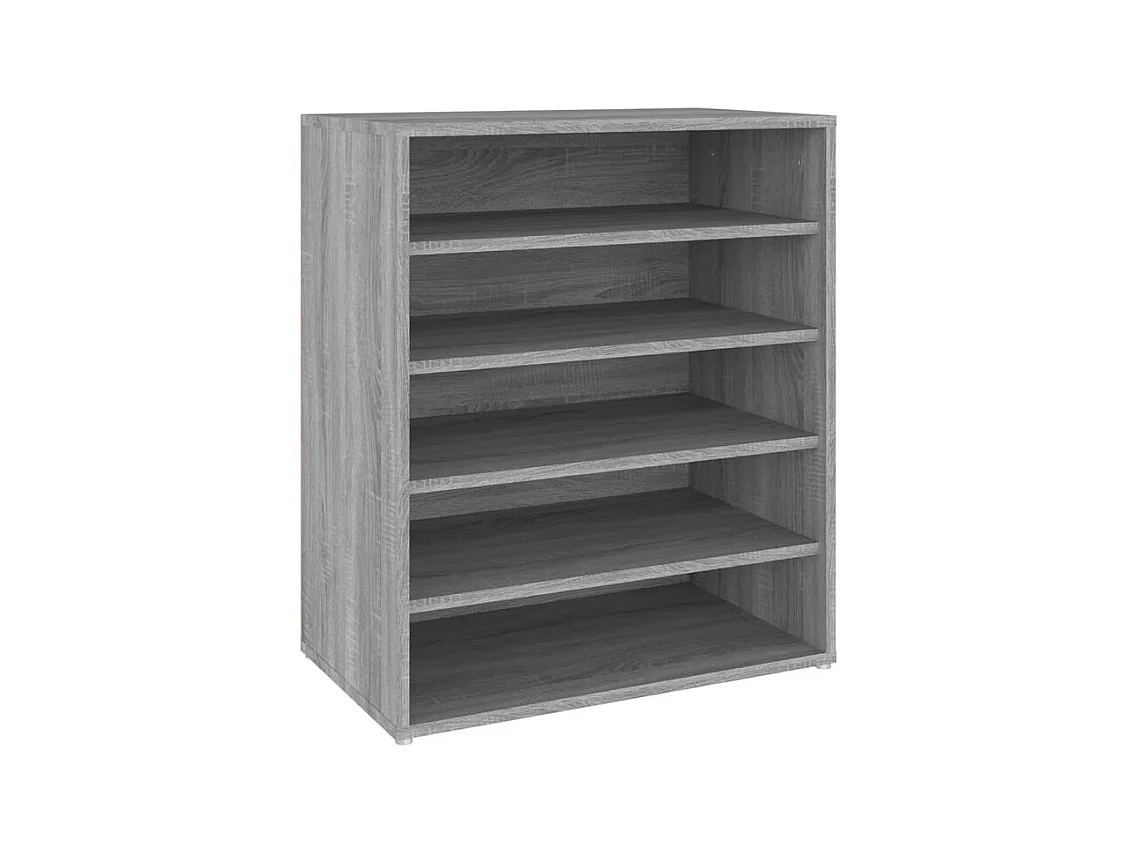 Meuble à chaussures Sonoma gris 60x35x70 Bois d'ingénierie