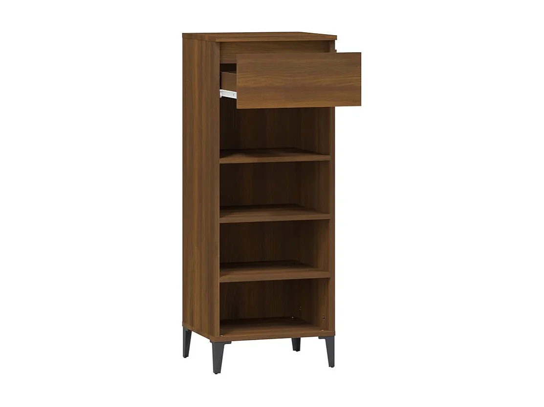 Étagère à chaussures Chêne marron 40x36x105 Bois ingénierie