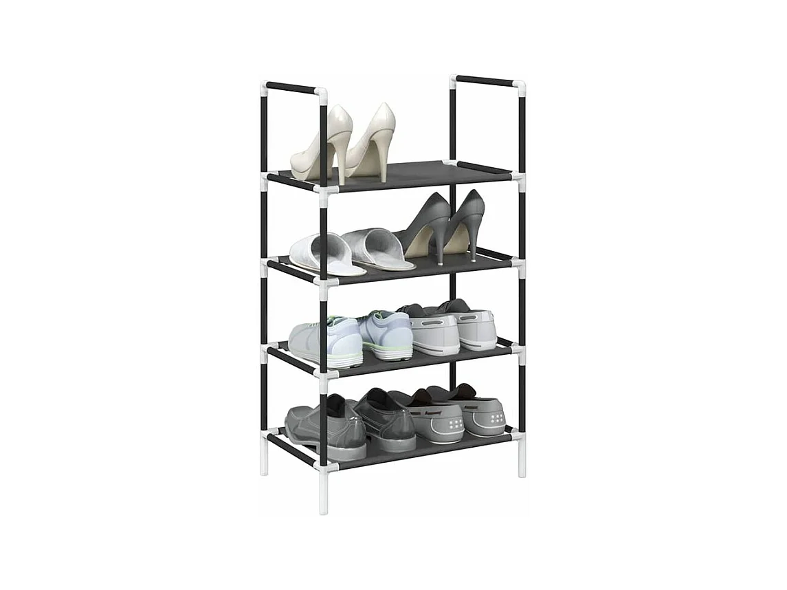 Étagère à chaussures 4 niveaux 44x28x77 tissu non-tissé