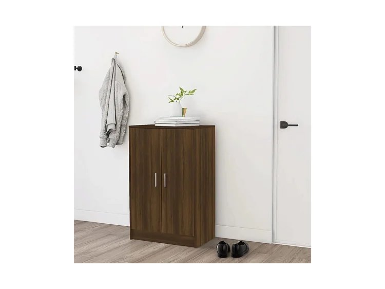 Meuble à chaussures Chêne marron 60x35x92 Bois d'ingénierie