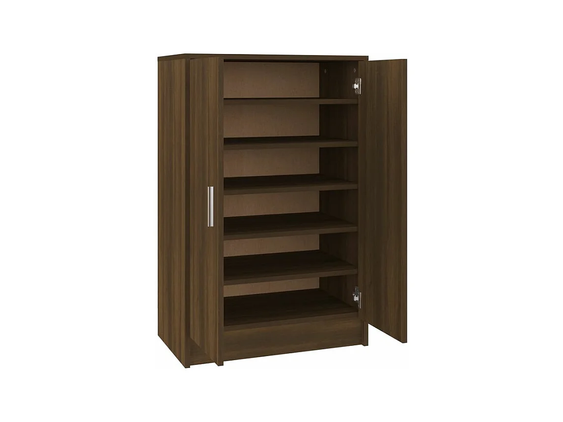 Meuble à chaussures Chêne marron 60x35x92 Bois d'ingénierie