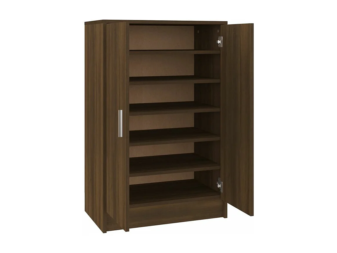 Meuble à chaussures Chêne marron 60x35x92 Bois d'ingénierie