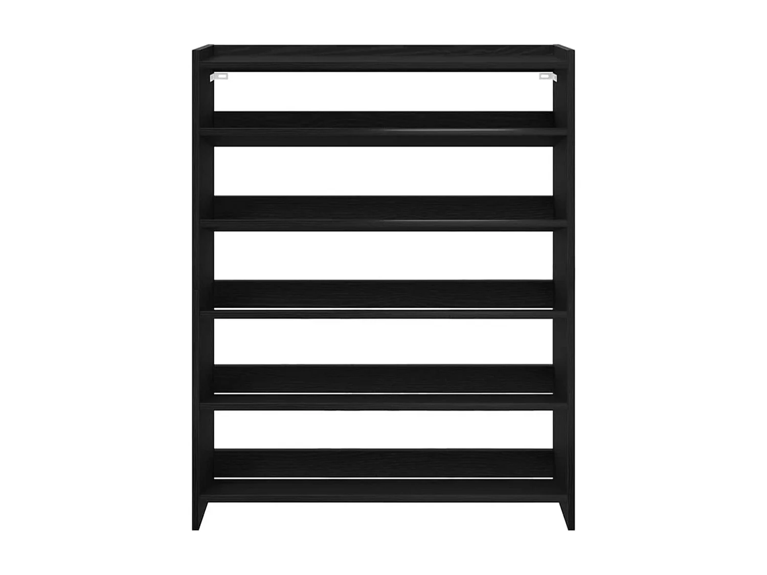 Étagère à chaussures en bois Manda L 80 x H 81cm - Rangement 5 niveaux-Couleur Gris béton