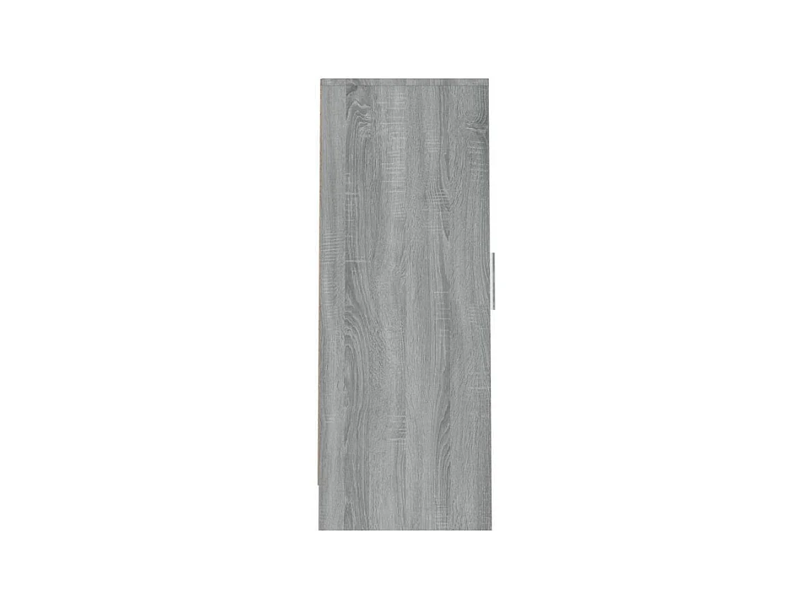 Armoire à chaussures en bois Kompo L32xP35xH92 - Sobre et discréte-Couleur Chêne gris