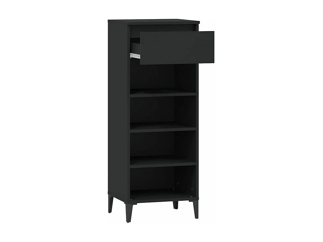 Étagère à chaussures Noir 40x36x105 Bois d'ingénierie