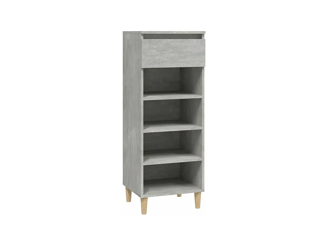 Armoire à chaussures Gris béton 40x36x105 Bois d'ingénierie